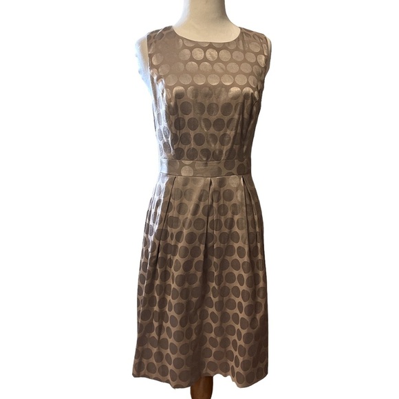 Loft sleeveless fully lined dress in a pewter color, size 4 - Picture 1 of 12